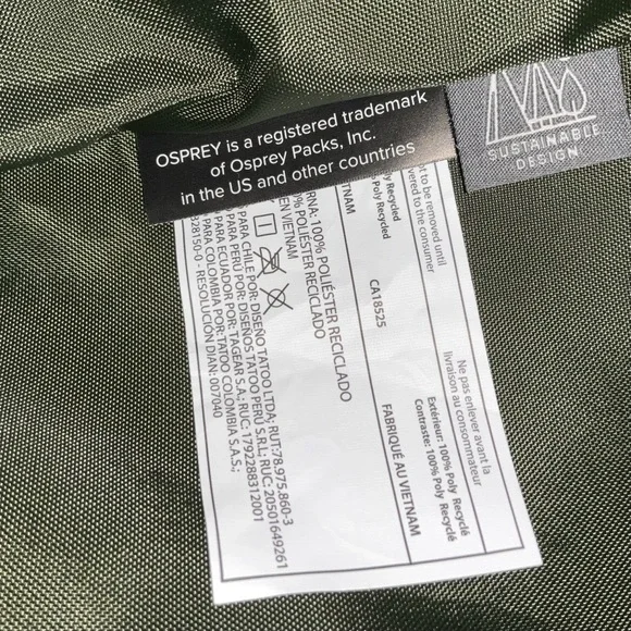 NWT Osprey Arcane 12L Tote Bag in Stonewash Black - Picture 10 of 12